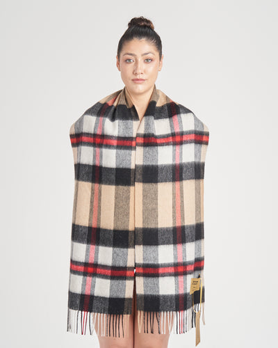 100% Pure Lambswool Scarf DC Scott Camel