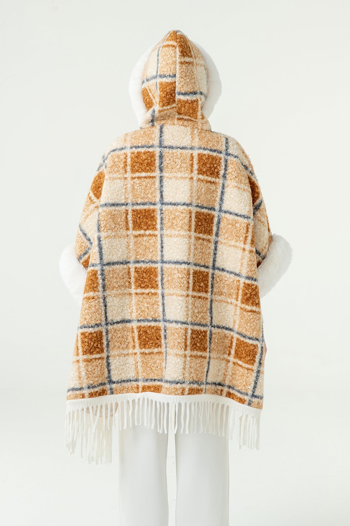 Lucchi Italy Women's Hooded Cape - Camel