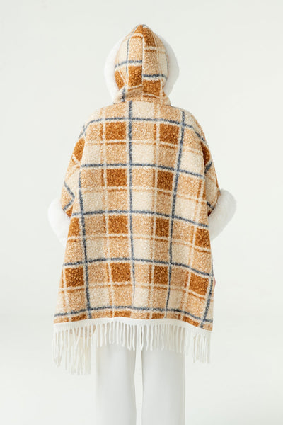 Lucchi Italy Women's Hooded Cape - Camel