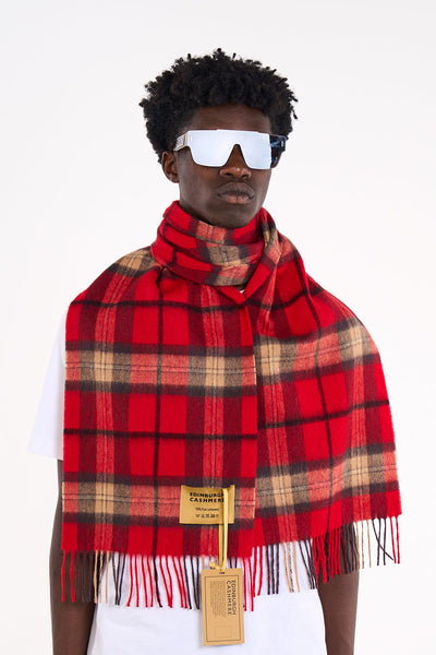Lucchi Italy Luxury Scarf EC Check Exclusive Iconic Design