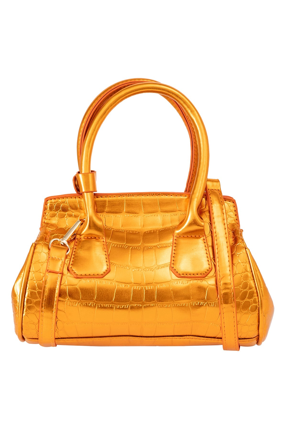 Lucchi Italy Women's Handbag Design - Croco Mustard