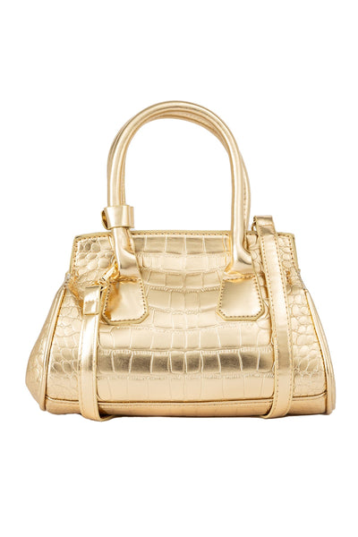 Lucchi Italy Women's Handbag Design - Croco Gold