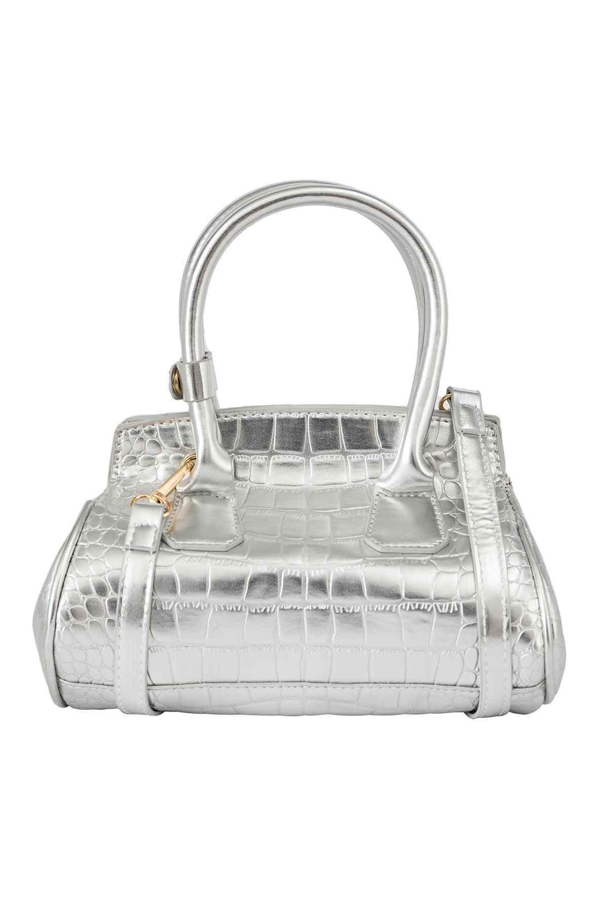 Lucchi Italy Women's Handbag Design - Croco Silver