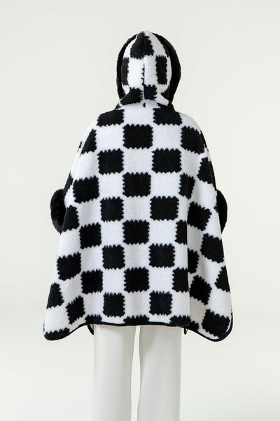 Lucchi Italy Women's Hooded Cape - Black