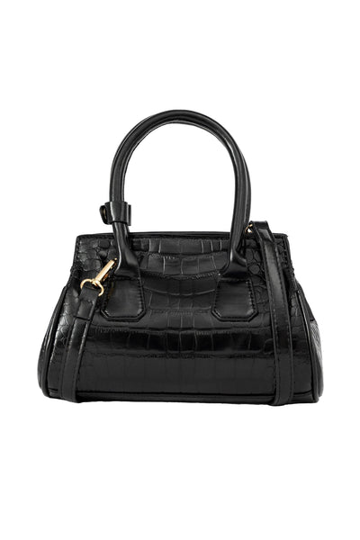 Lucchi Italy Women's Handbag Design - Croco Black