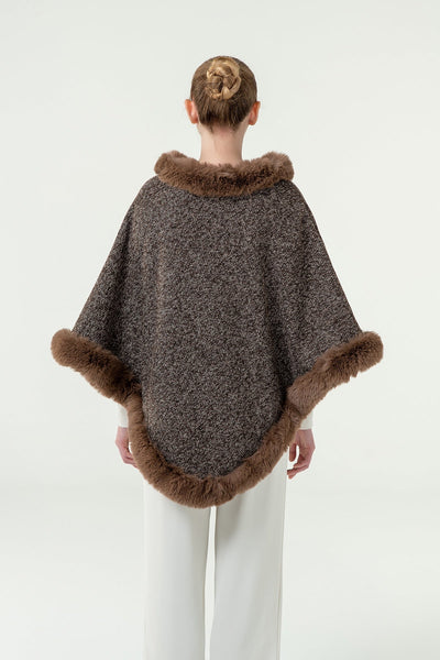 Lucchi Italy Women's Poncho - Beige
