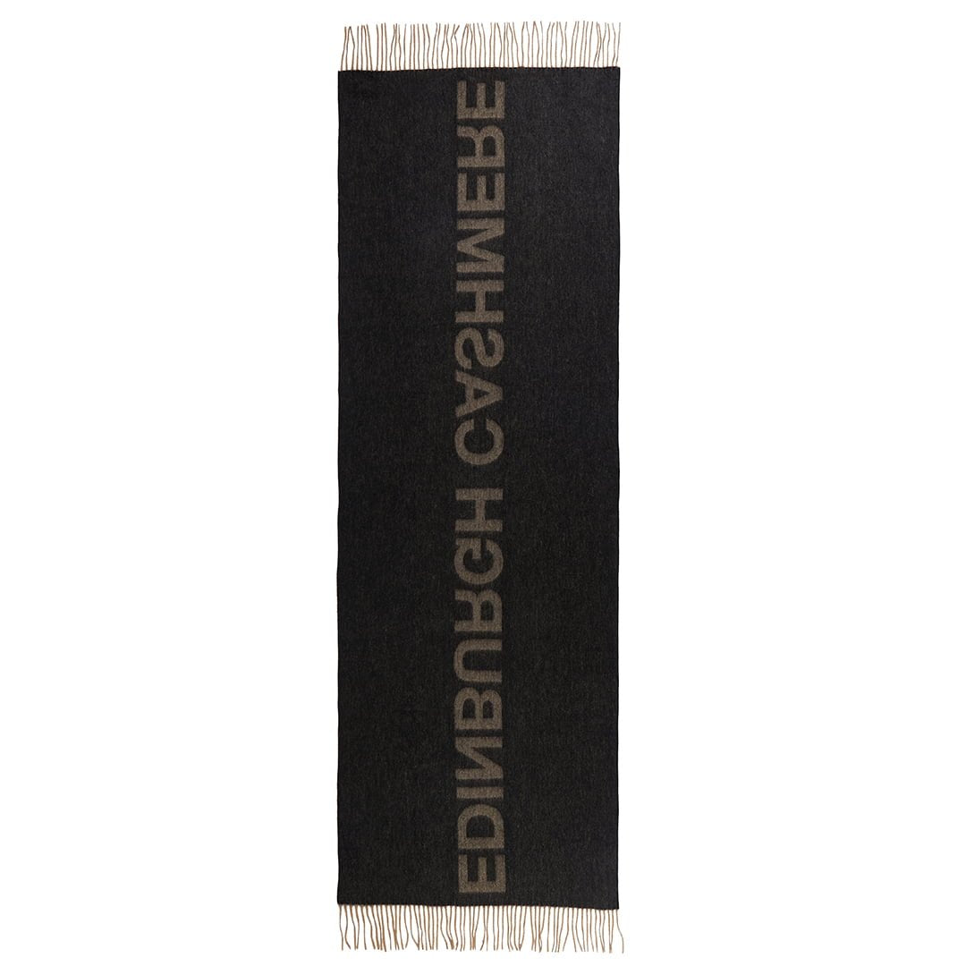Lucchi Italy Edinburgh Charcoal Stole 100% Pure Lambswool