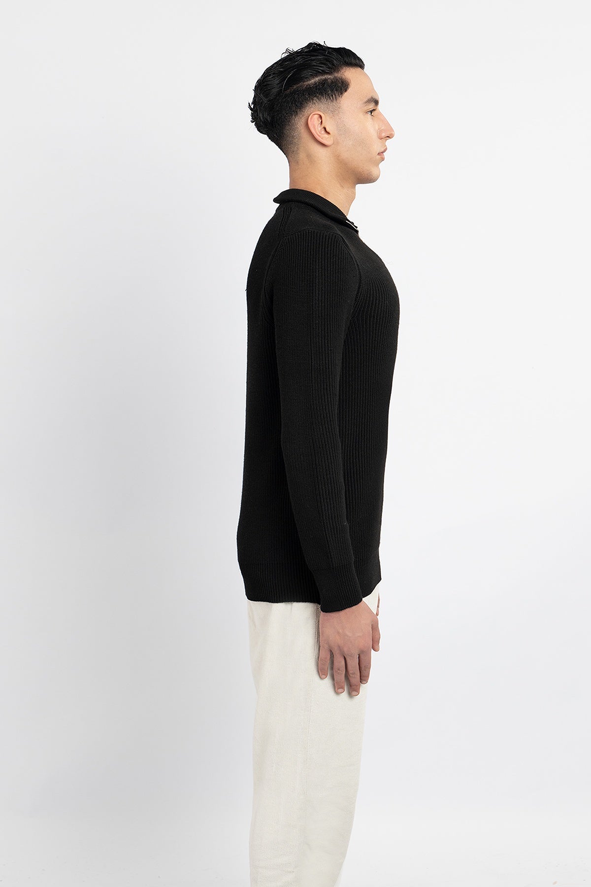 Lucchi Italy Men's Cardigan - Black