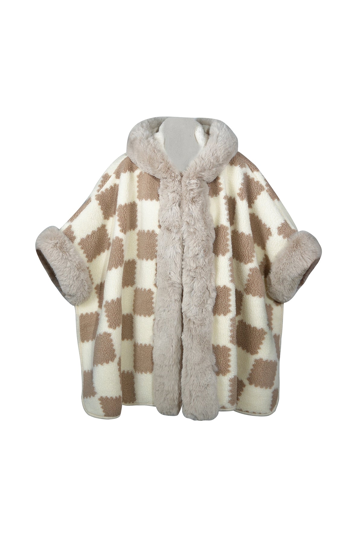 Lucchi Italy Women's Hooded Cape - Beige
