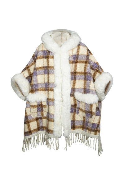 Lucchi Italy Women's Hooded Cape - Lilac