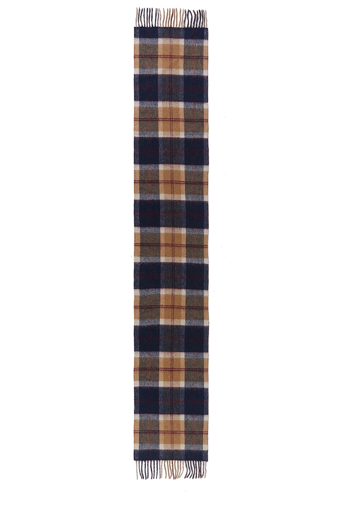 Lucchi Italy Reversible Scarf Bannockbane Navy 100% Pure Lambswool