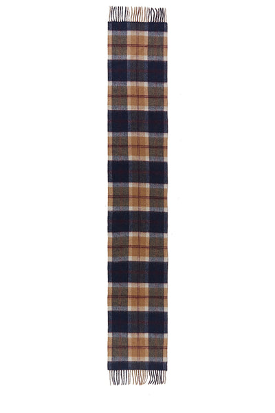 Lucchi Italy Reversible Scarf Bannockbane Navy 100% Pure Lambswool