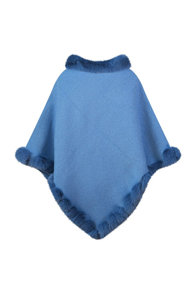 Lucchi Italy Women's Poncho - Blue