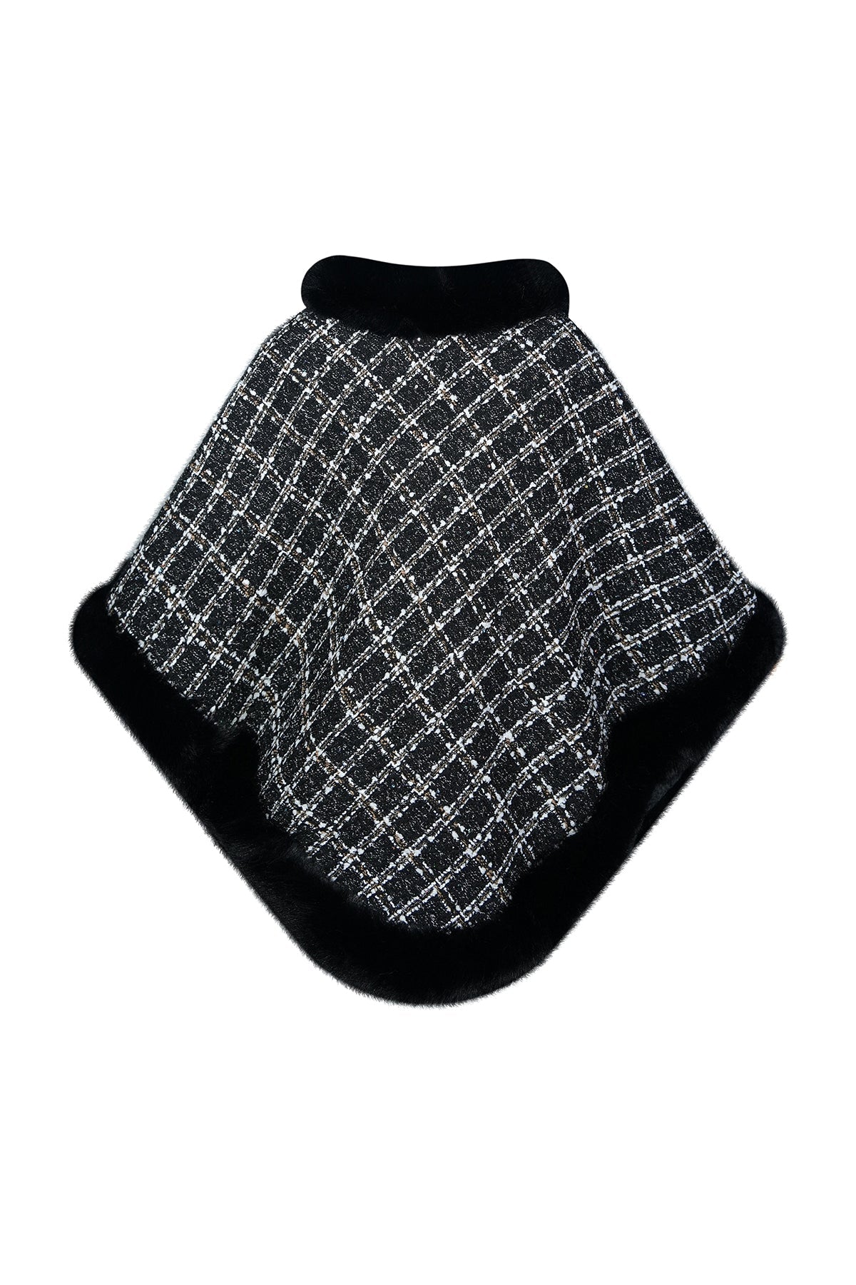 Lucchi Italy Women's Poncho - Black/White