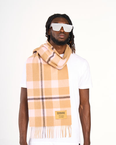 100% Pure Lambswool Scarf DC Camel