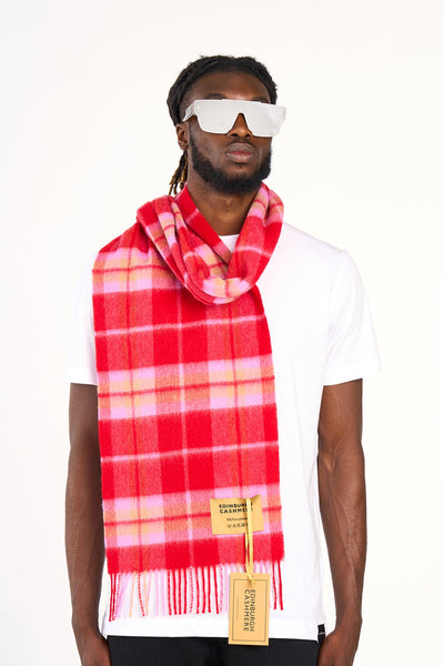Lucchi Italy Luxury Scarf EC Check Exclusive Iconic Design