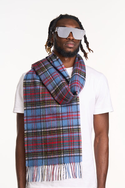 Lucchi Italy Cashmere Scarf Scottish Design Tartan Anderson