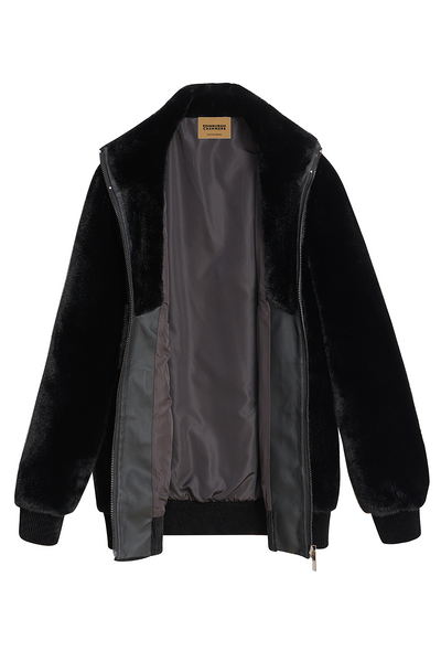 Lucchi Italy Men's Fur Jacket - Black