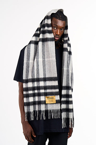 Lucchi Italy Cashmere Wool Scarf DC Check Luxury