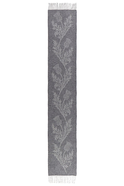 Lucchi Italy Scarf Single Thistle Grey 100% Pure Lambswool