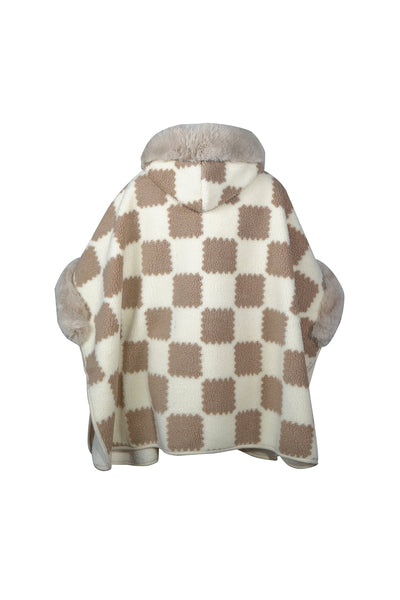 Lucchi Italy Women's Hooded Cape - Beige