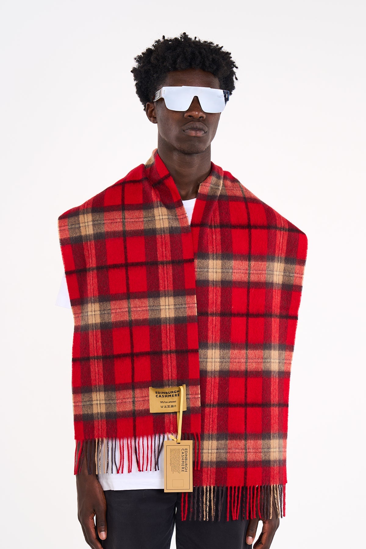 Lucchi Italy Luxury Scarf EC Check Exclusive Iconic Design