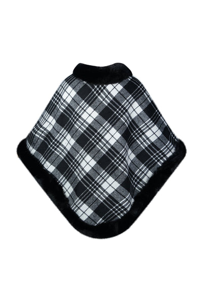 Lucchi Italy Women's Poncho - Black/White
