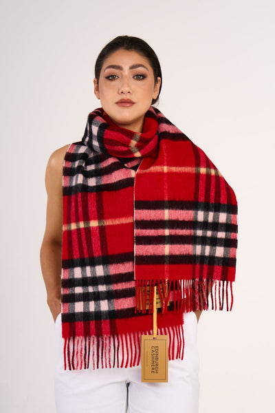 Lucchi Italy Luxury Designer Red Scarf