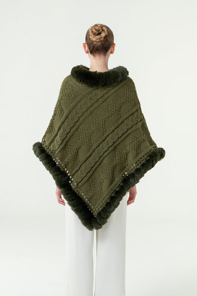 Lucchi Italy Women's Poncho - Green