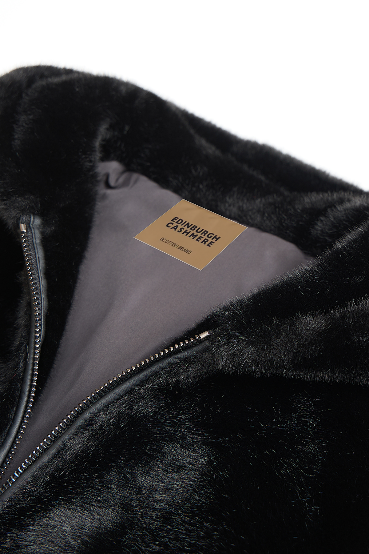 Lucchi Italy Men's Hooded Fur Jacket - Black