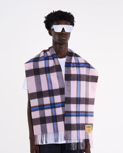 100% Pure Lambswool Scarf DC White/Black