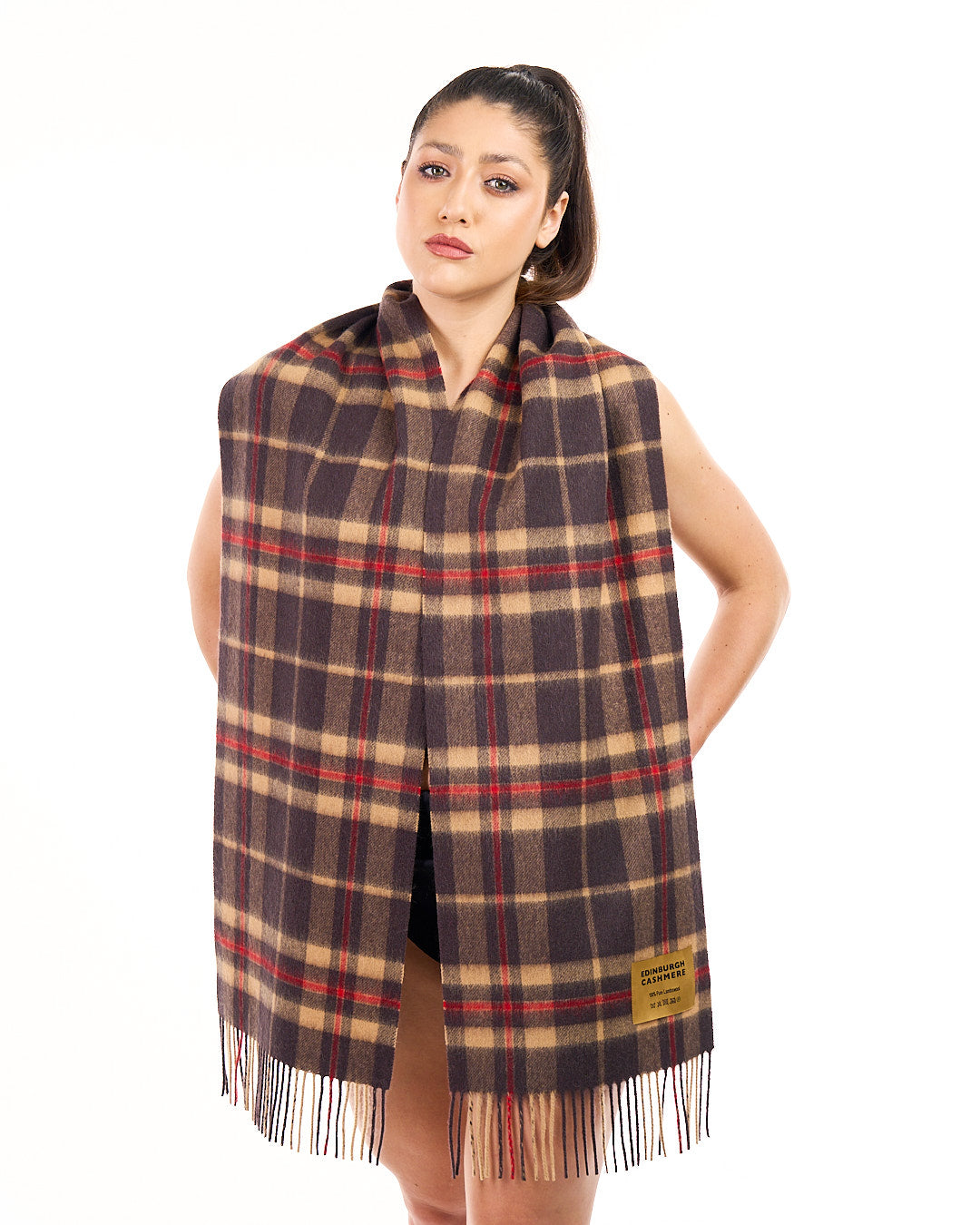 100% Pure Lambswool Scarf Thomson Black