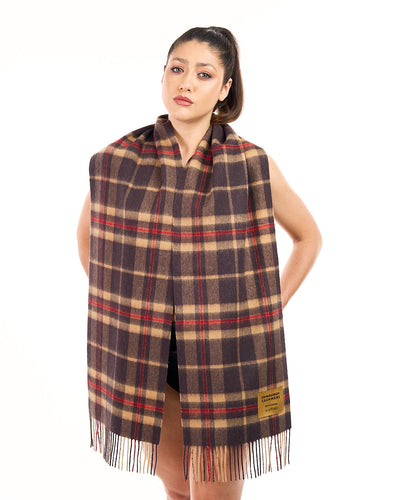 100% Pure Lambswool Scarf Thomson Black