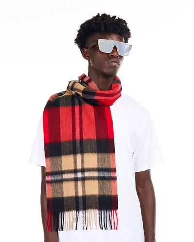 100% Pure Lambswool Scarf DC Scott Red