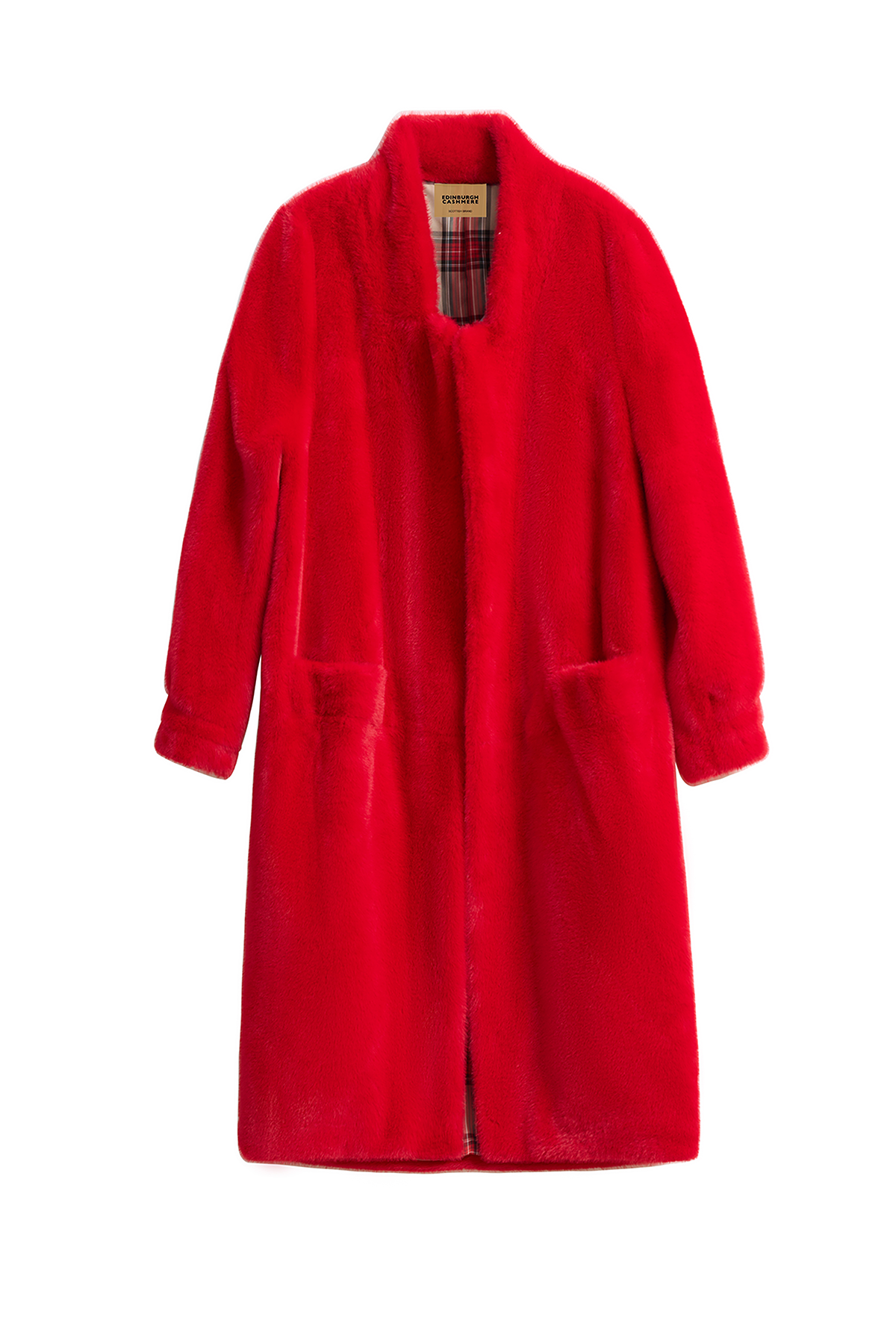 Lucchi Italy Women's Fur Long Coat - Red