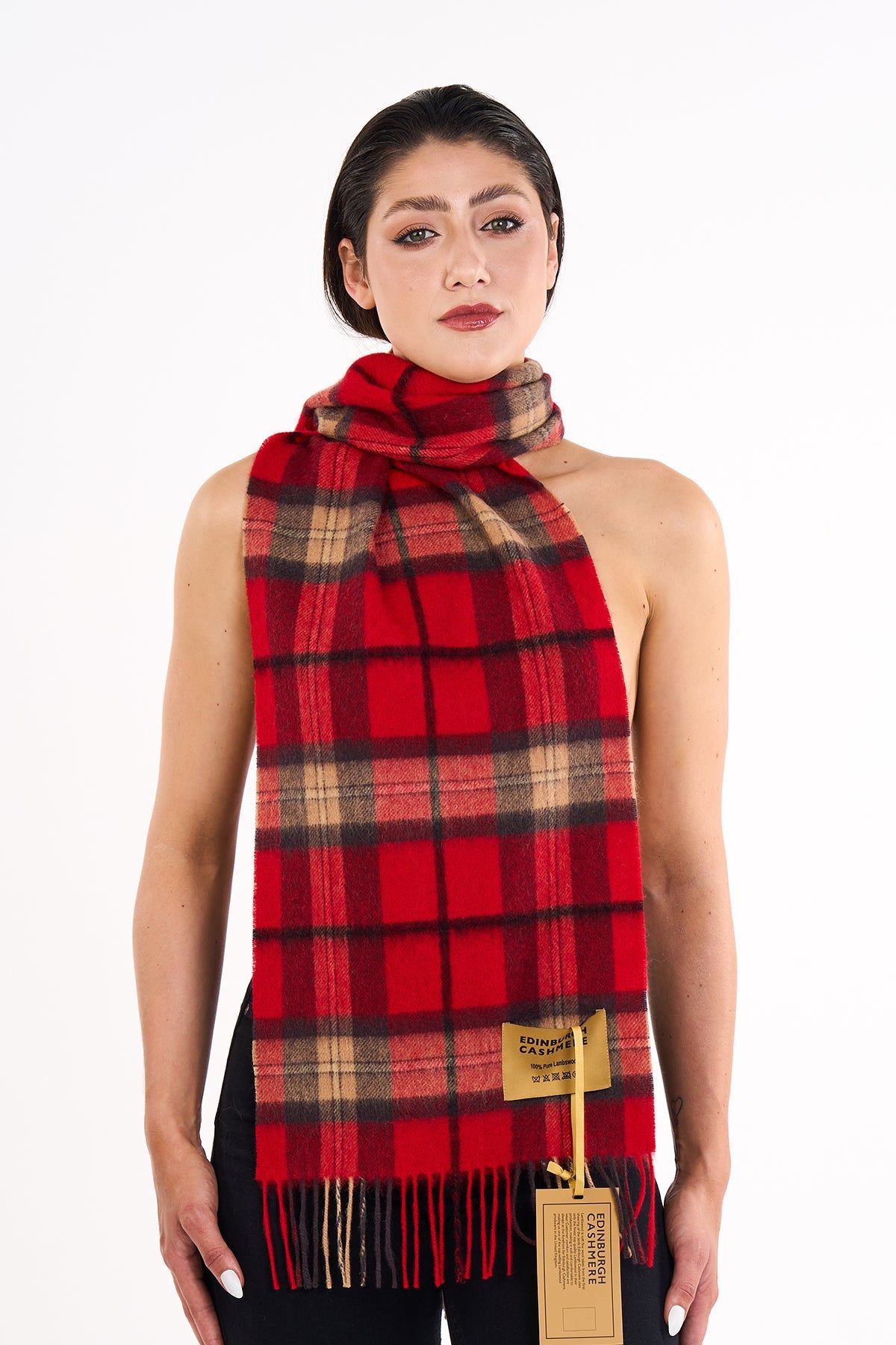 Lucchi Italy Luxury Scarf EC Check Exclusive Iconic Design