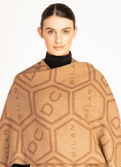 Lucchi Italy Cape Exclusive Iconic Design DC poncho 100% Pure wool