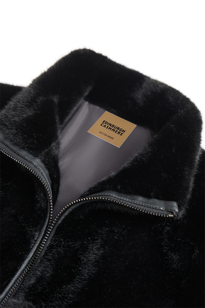 Lucchi Italy Men's Fur Jacket - Black