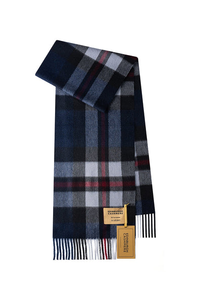 100% Pure Cashmere Scarf Scottish Design Navy
