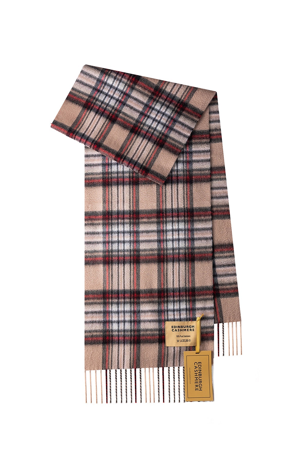 100% Pure Cashmere Scarves Stewart Camel Clan