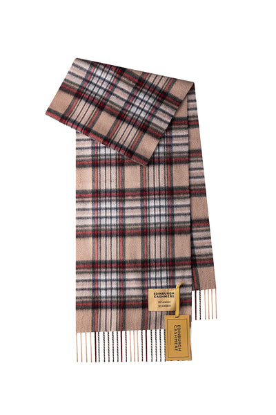 100% Pure Cashmere Scarves Stewart Camel Clan