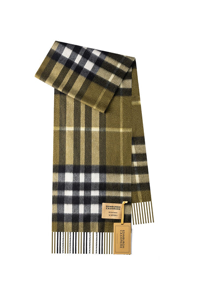 DC Check Cashmere Scarf Green