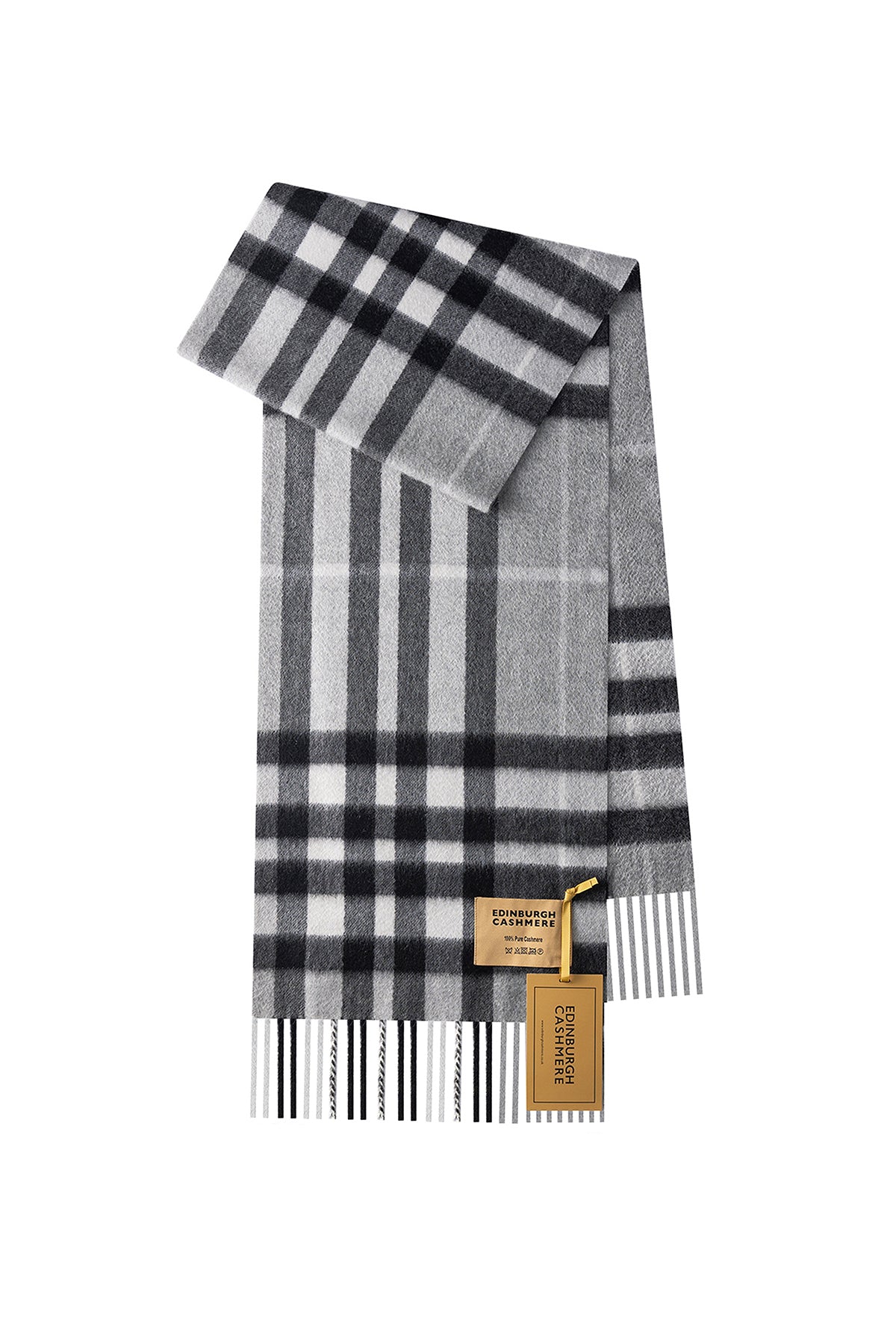 DC Check Cashmere Scarf Grey