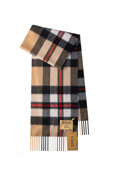 DC Scott Cashmere Scarf Camel and Black