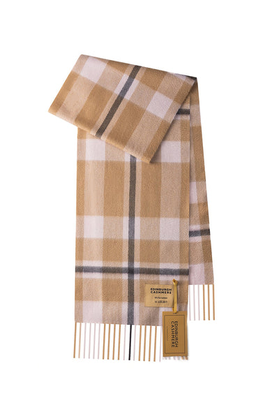 DC Scott Cashmere Scarf Camel and Black 3