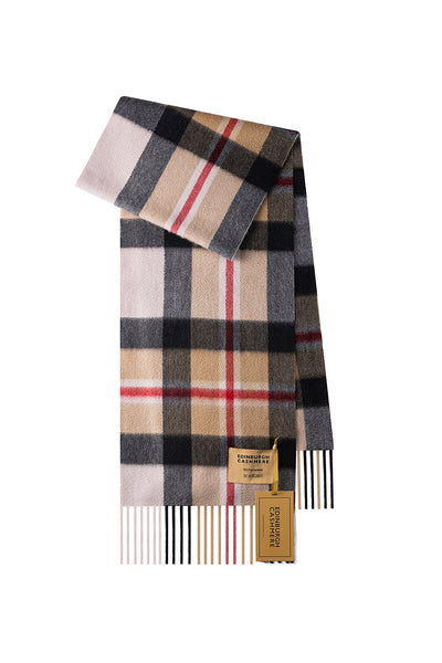 DC Scott Cashmere Scarf Black and Grey