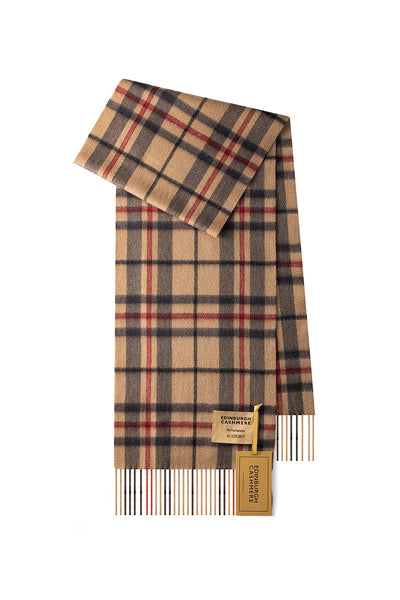 Cashmere Scarf Scottish Thomson Camel Design