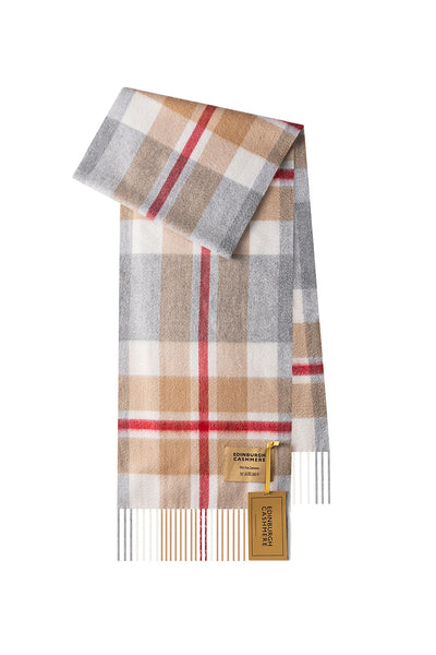 DC Scott Cashmere Scarf Grey/Camel