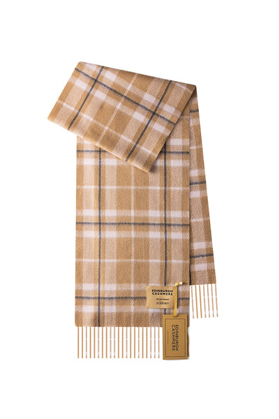 Cashmere Scarf Scottish Thomson Camel Design