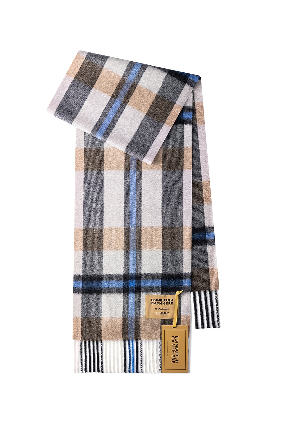 DC Scott Cashmere Scarf Blue/Camel